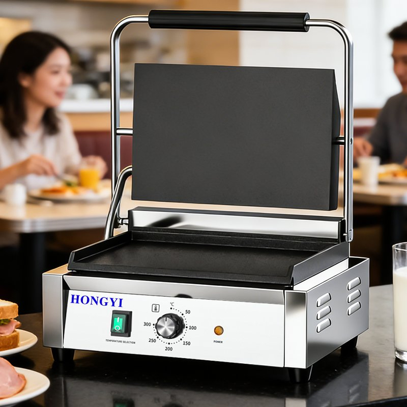 Stainless Steel Steak Plate Furnace Panini Grill for Authentic Steakhouse Flavor