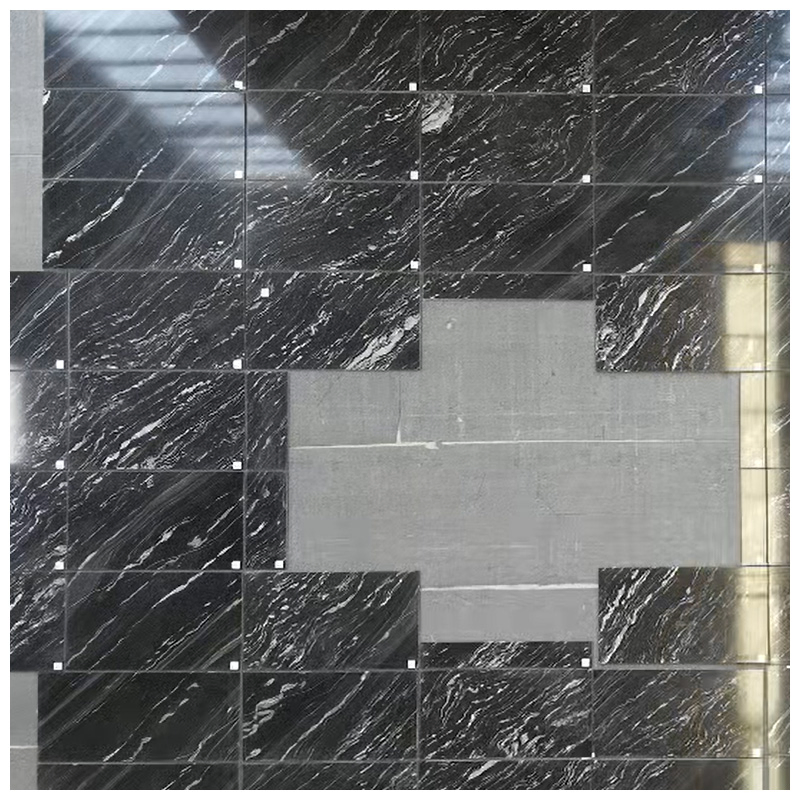 Black Agatha Quartzite Vein Continuous Tiles for Floor and Wall