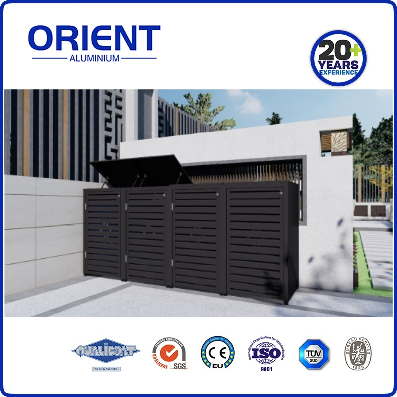 Garbage Bin Shed Stores 2 Trash 3 Trash Cans Classified Aluminium Storage