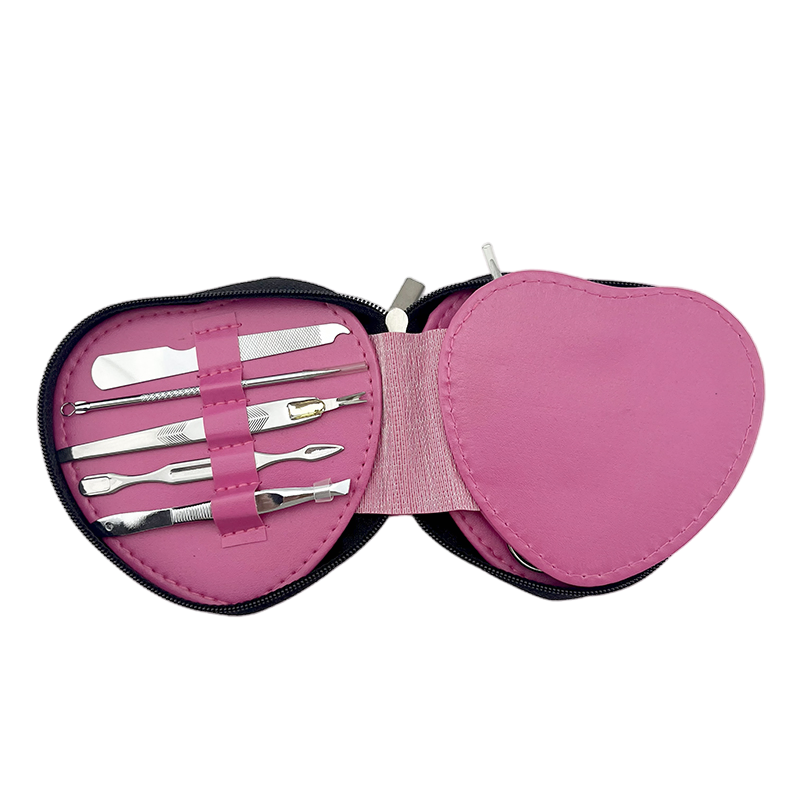 Beauty Stainless Steel Durable Pedicure Manicure Set with Heart Shape Bag