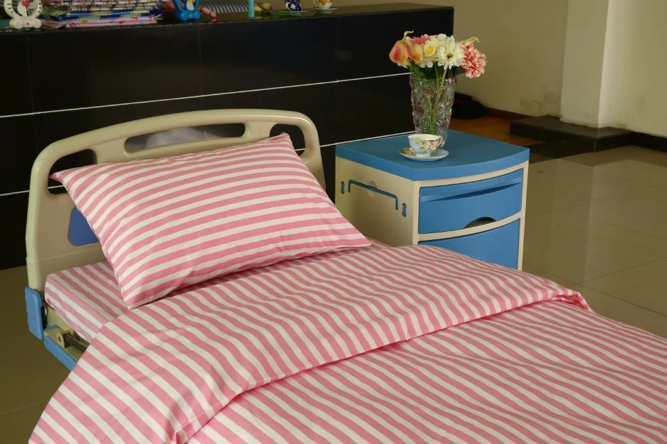 E10 Pink Windmill Cotton Hospital Bed Sheet