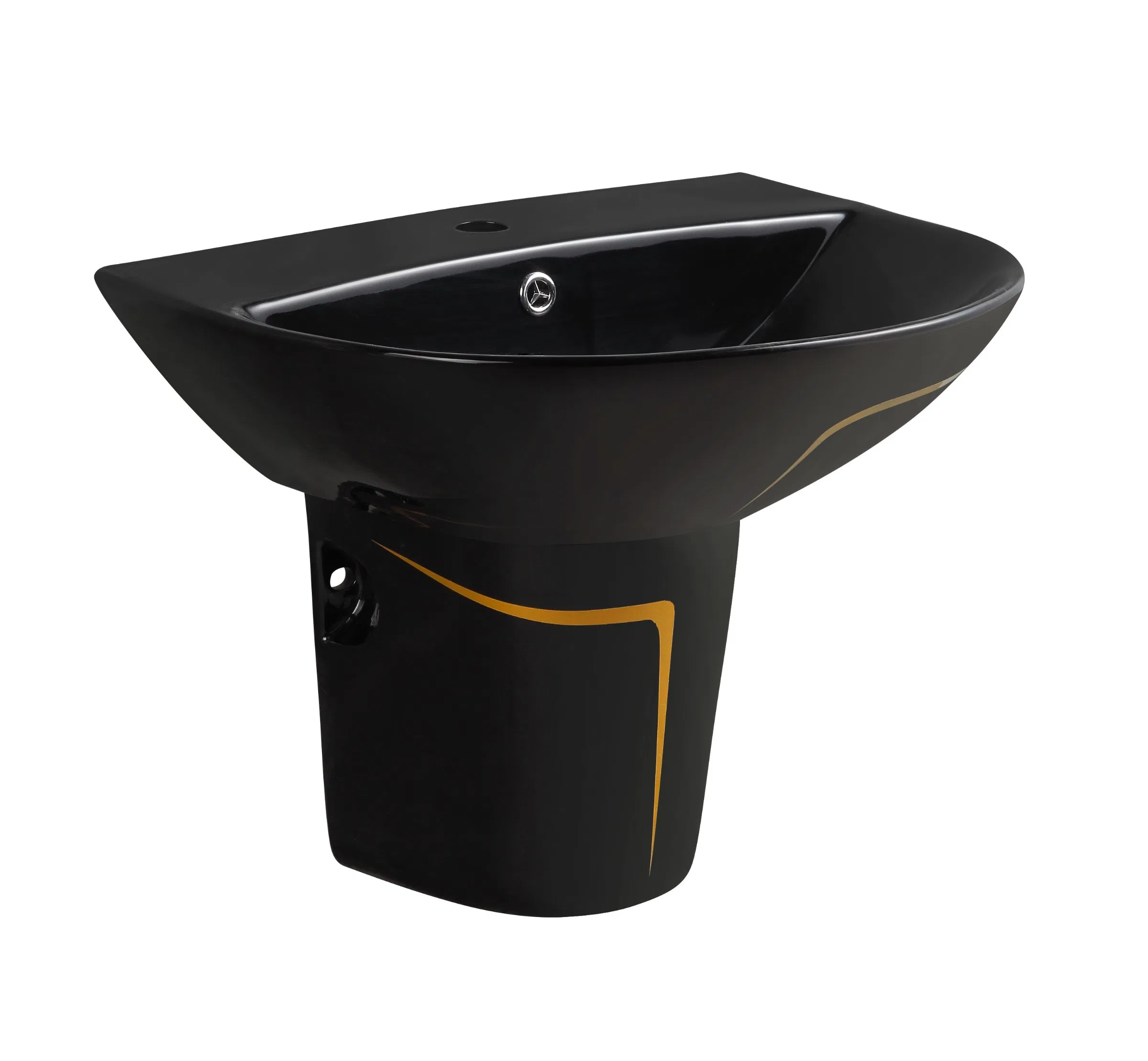 Ceramic Sink Glazed Wall-Hung Hand Wash Washbasin Semi Half Pedestal Basin