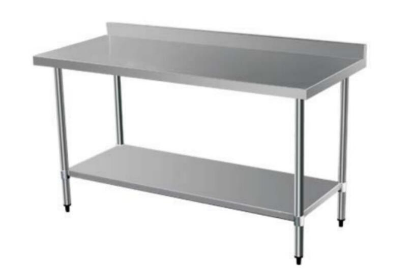 1.2mm Ss430 Kitchen Adjustable with Back Splash Working Table for Kitchen Carrying Wt-2424-Eb