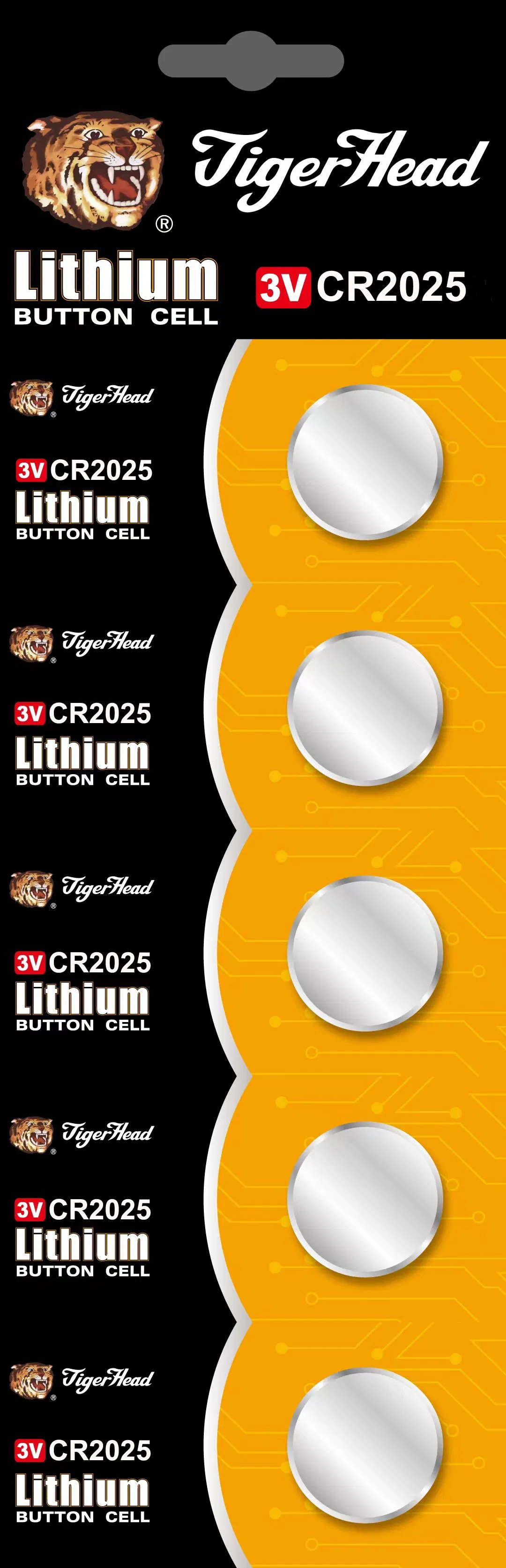 Литиевые батарейки-таблетки Tiger Head CR2032, CR2025, CR1620