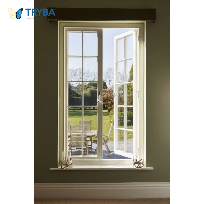 Energy Efficient Triple Pane Glass Thermal Break Aluminium Casement Windows for Passive House