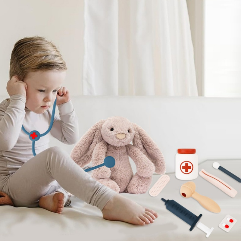 Educational Role Play Game Set Kids Kit Approval Silicone Doctor Toy