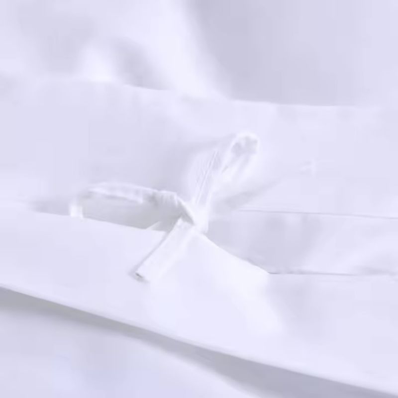 Premium Custom Logo Hotel Bed Linen Duvet Cover White Bed Sheet Hotel Bedding Set 100% Cotton