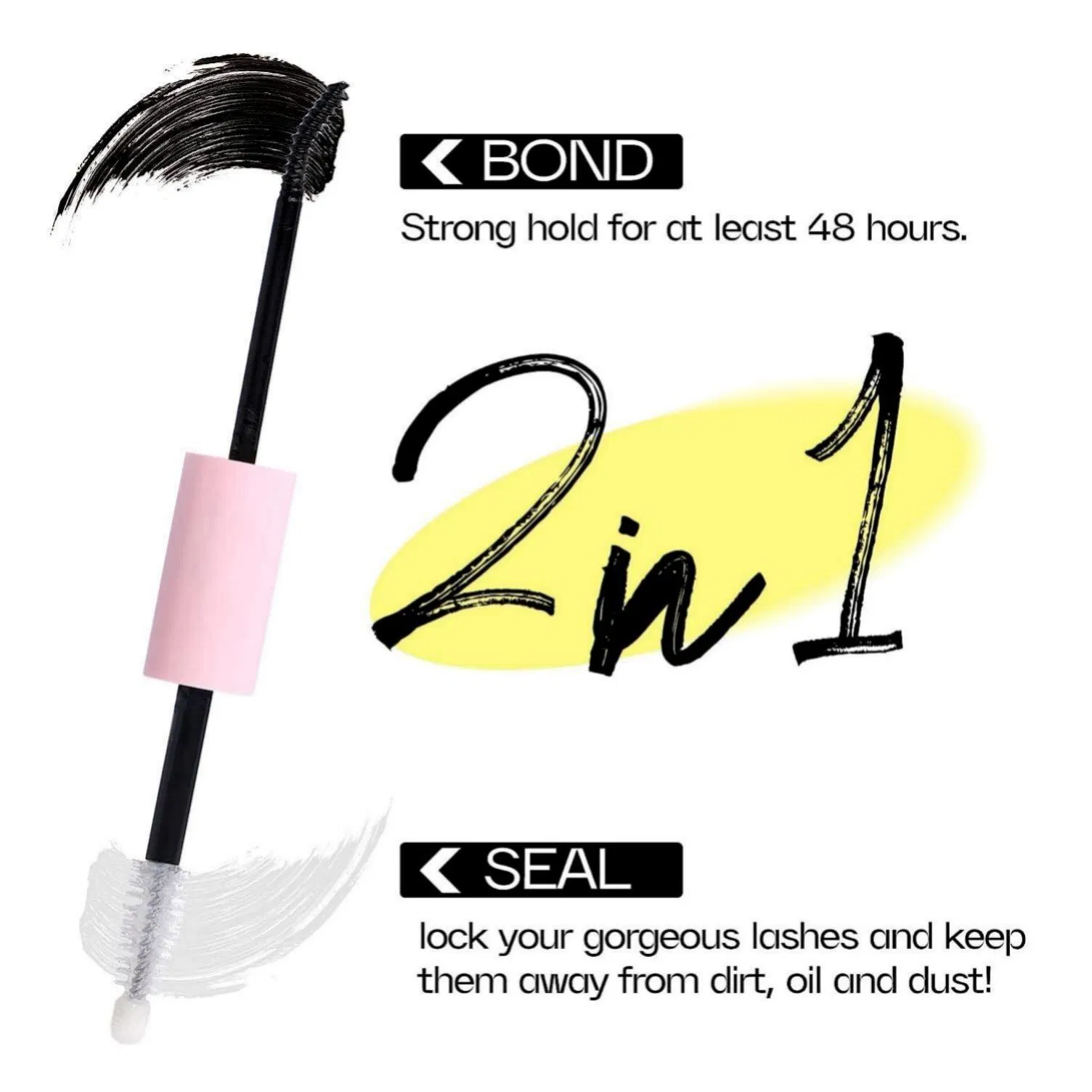 Clear Eyelash Glue with 2-in-1 Sealant for Professional Use