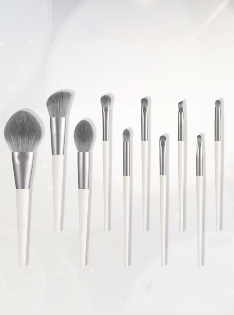 Factory Wholesales 8PCS Personalized Wood Handle Makeup Brush Set