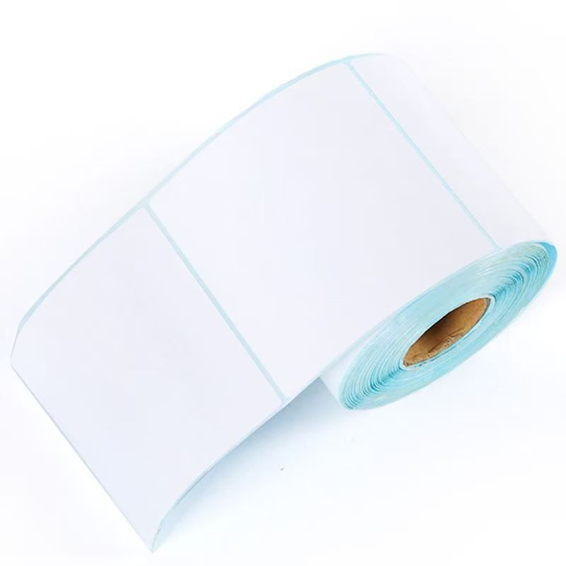 White Self-Adhesive Label Paper Roll for Supermarket Labels (customizable in size)
