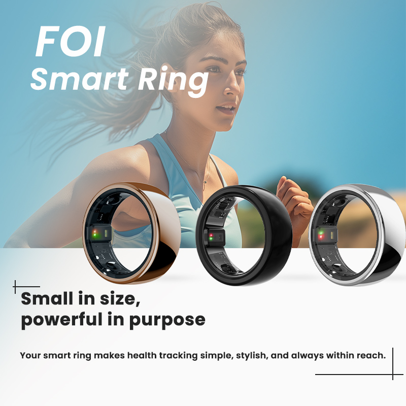 Custom Logo Digital Electronic Smart Ring Hand Finger Health Sports