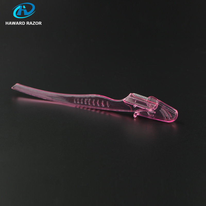 D106 Small MOQ Facial Hair Tool Trimmer ABS Plastic Handle Safety Sharper Eyebrow Grooming Razor