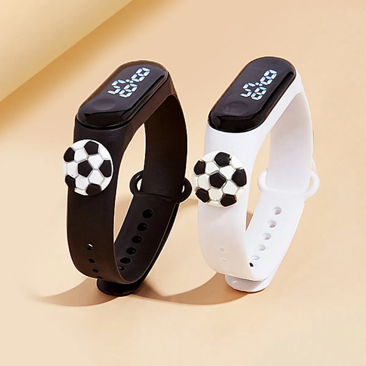 Couple's Gift Watch Set Football Cartoon Touch Screen