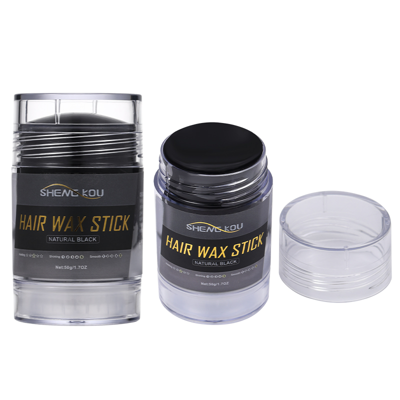 Factory Custom Logo Temporary Hair Dye Styling Edge Control Strong Hold Deep Nourishing Nature Black Hair Color Wax Stick