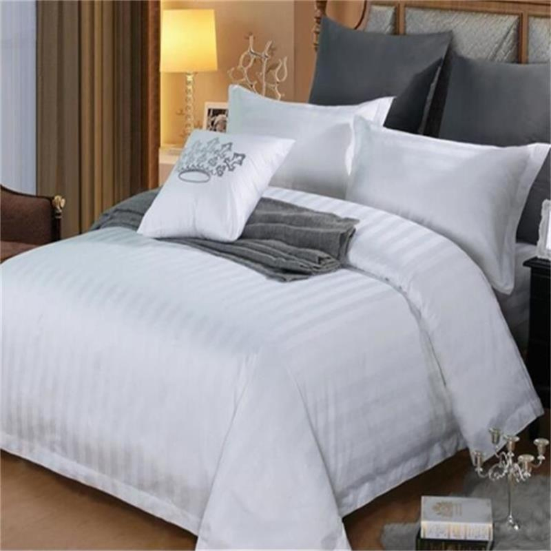 Hospital Hotel Bed Fitted Sheet with 1cm Stripe