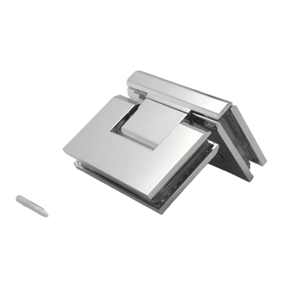 Bathroom 90° Stainless Steel Clamp Glass Shower Door Hinge