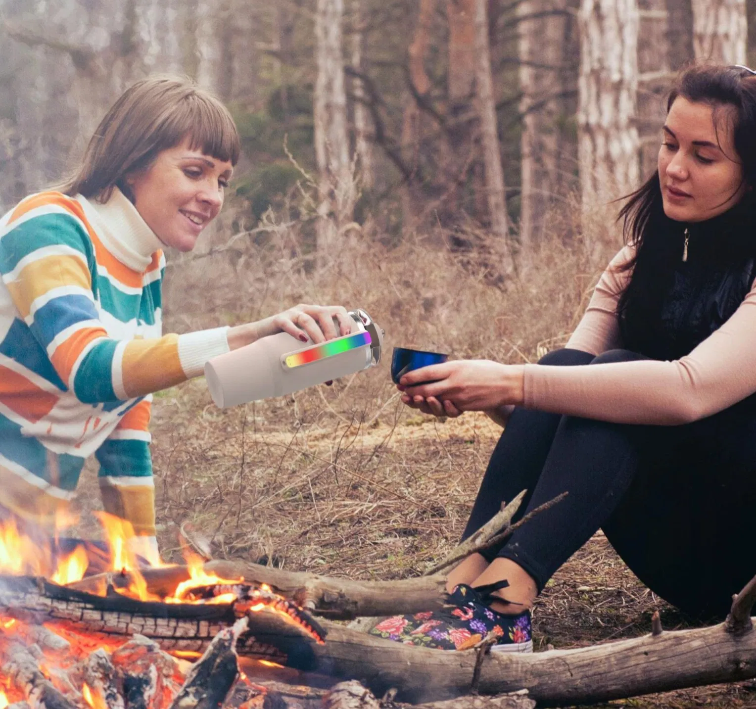 LED Glow Handle for Quencher-Style Tumblers with Magnetic Charging & Color Changing Modes