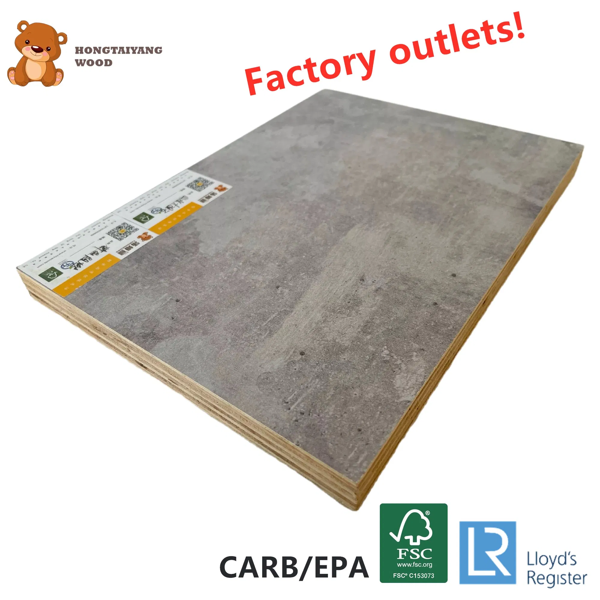 9/12/18mm Waterproof Marine Birch Okoume Poplar Film Faced Melamine Plywood Board