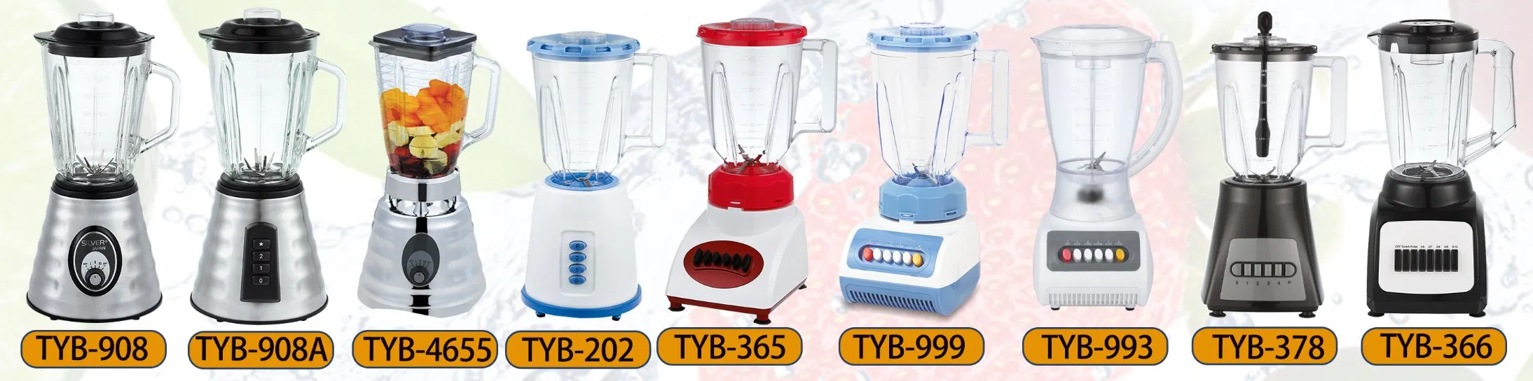 Metal Chrome Housing Blender Ice Crushing Blender Fruit Juicer Smoothie Blender