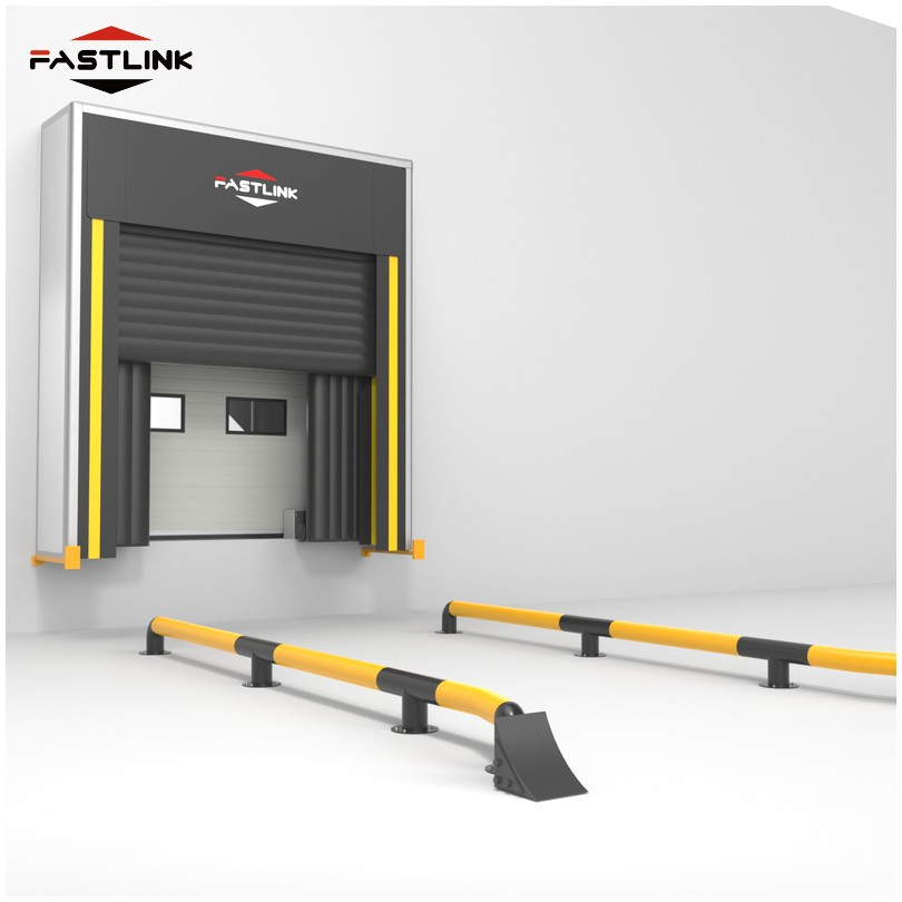 Fastlink New Design Heavy-Duty Truck Wheel Immobilize Steel Clamp & Rubber Trailer Chock
