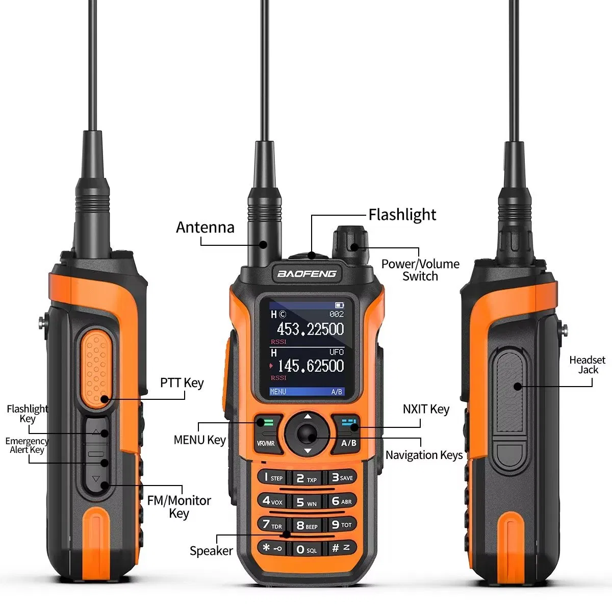 Портативная рация Baofeng PRO V2, 5 Вт, дальность 12 км
