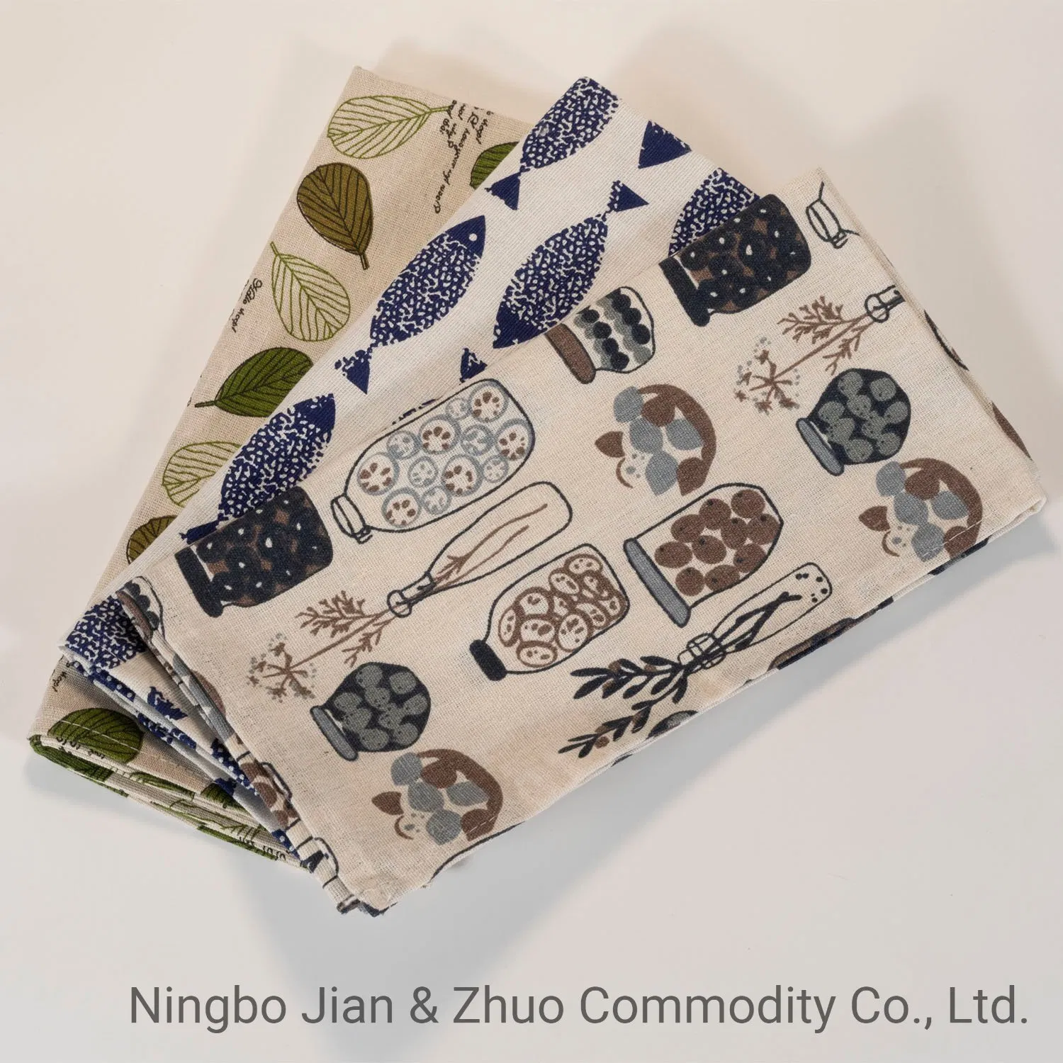 Hot Sale Reusable Custom Polyester Cotton Printing Kitchen Tea Towel Napkin