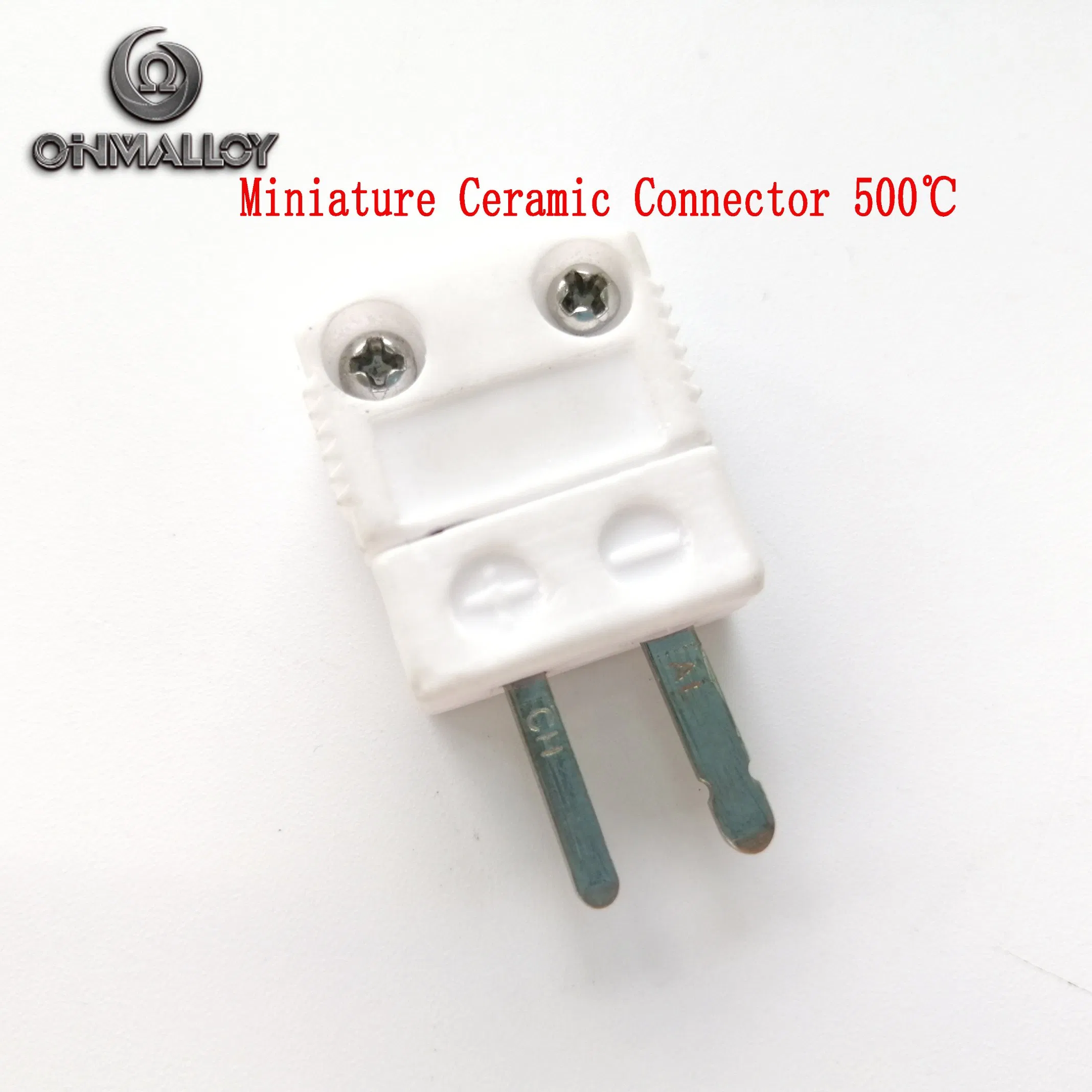 Male Jack K Type Ceramic 500c Thermocouple Connector Fast Response High Accuracy