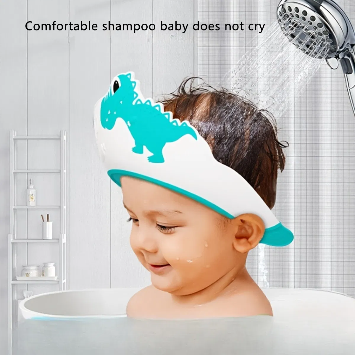 Best Selling Waterproof Plastic Adjustable Baby Bathroom Cap