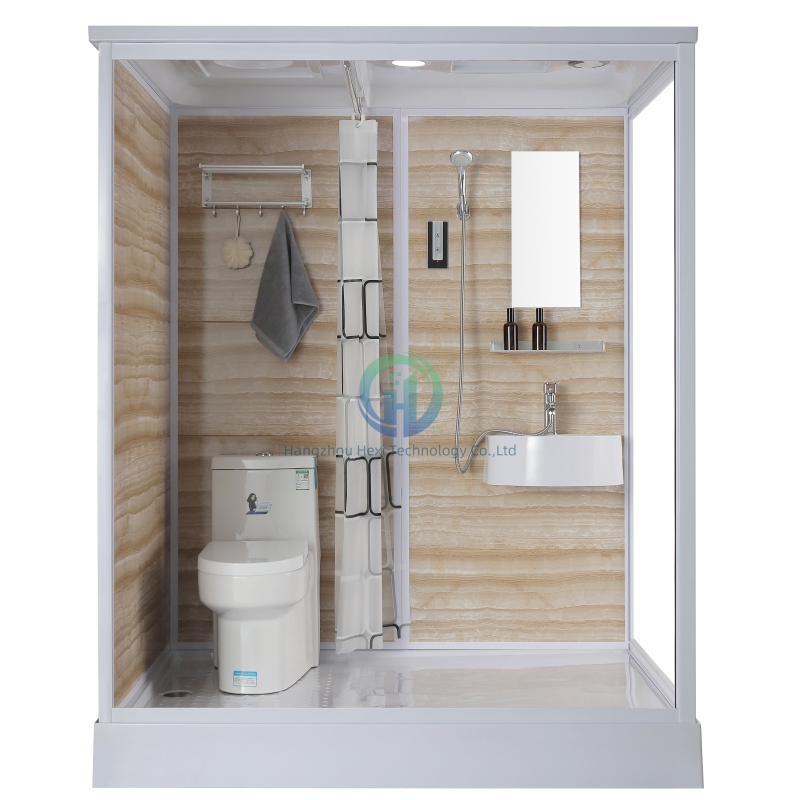 Compact Prefab House with Integrated Toilet and Shower Solutions