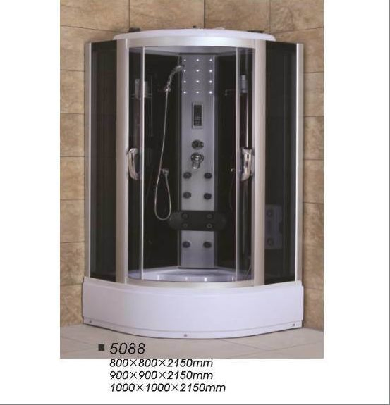 Sector Shower Room, Steam Optional, Chrome Aluminum Profile Cabin