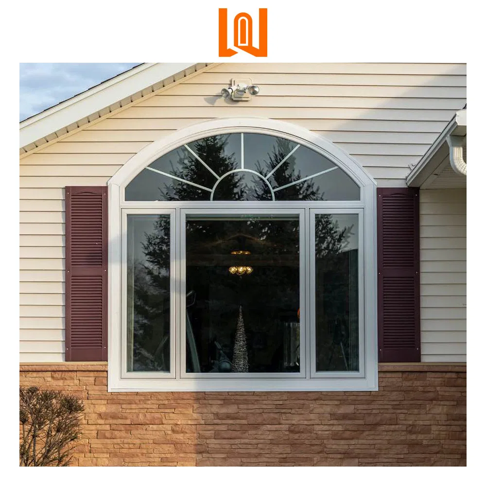 European Style Hurricane Proof Simple Design French Vinyl Casement Window