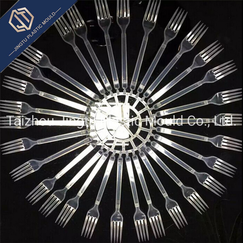 Unicolor Injection Plastic Disposable Fork Cutlery Set Mold