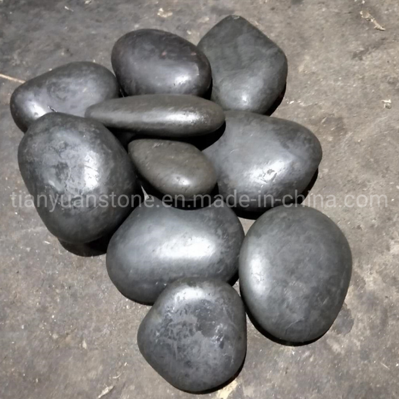 China Polished Black Landscape River Cobble & Pebble Stones for Swimming Pool