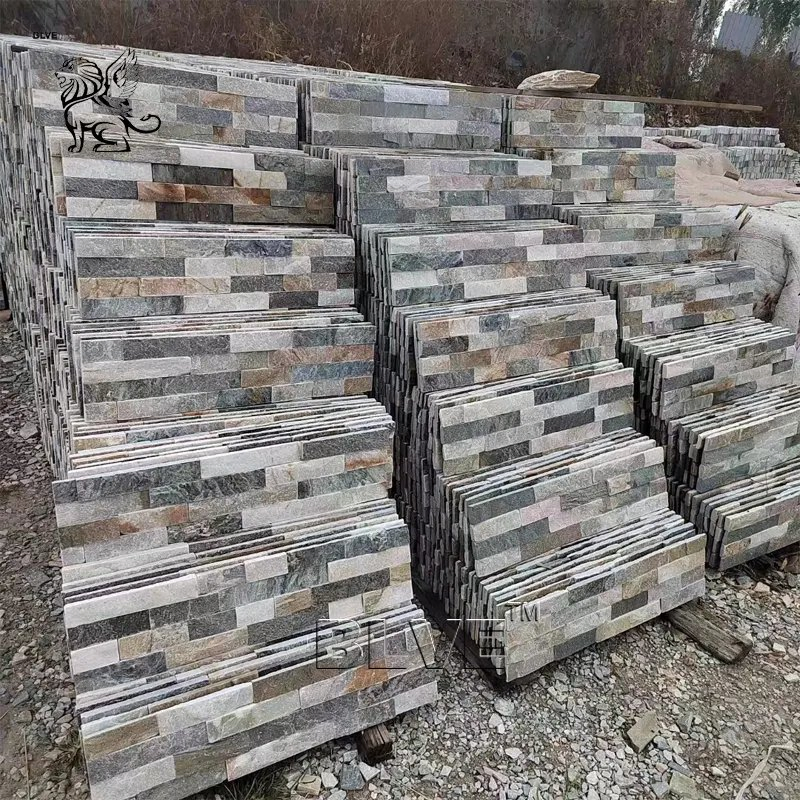 Factory Modern House Design Natural Stone Wall Tiles Culture Stone Veneer Sheet Exterior Wall Cladding