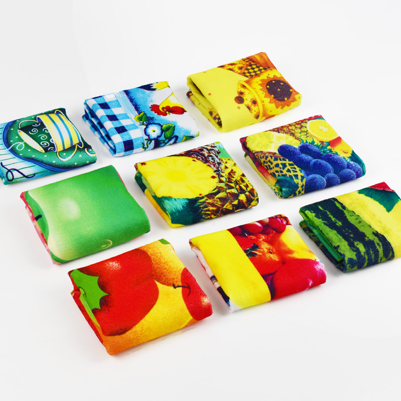 Printing Kitchen Tea Towels Super Absorbent Hand Towel