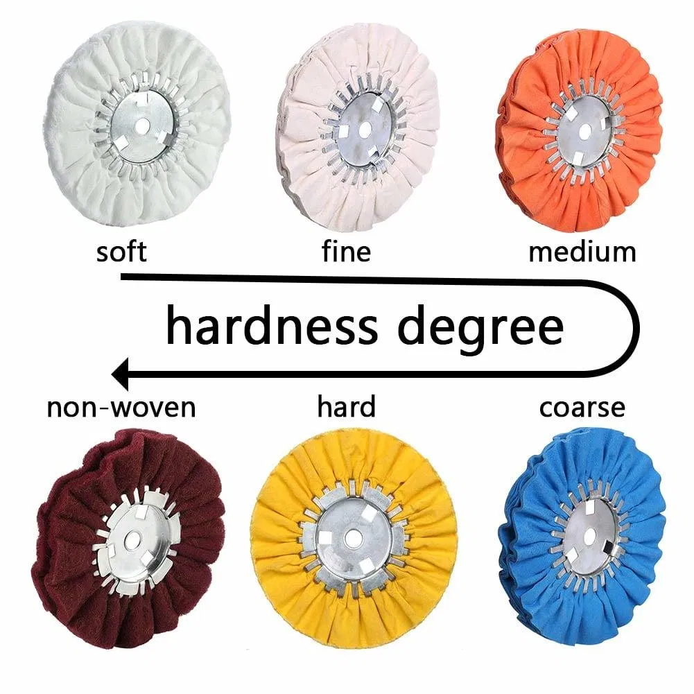 2 PCS Non-Woven Airway Buffing Wheel 5/8'' Arbor Hole. Polishing Wheel