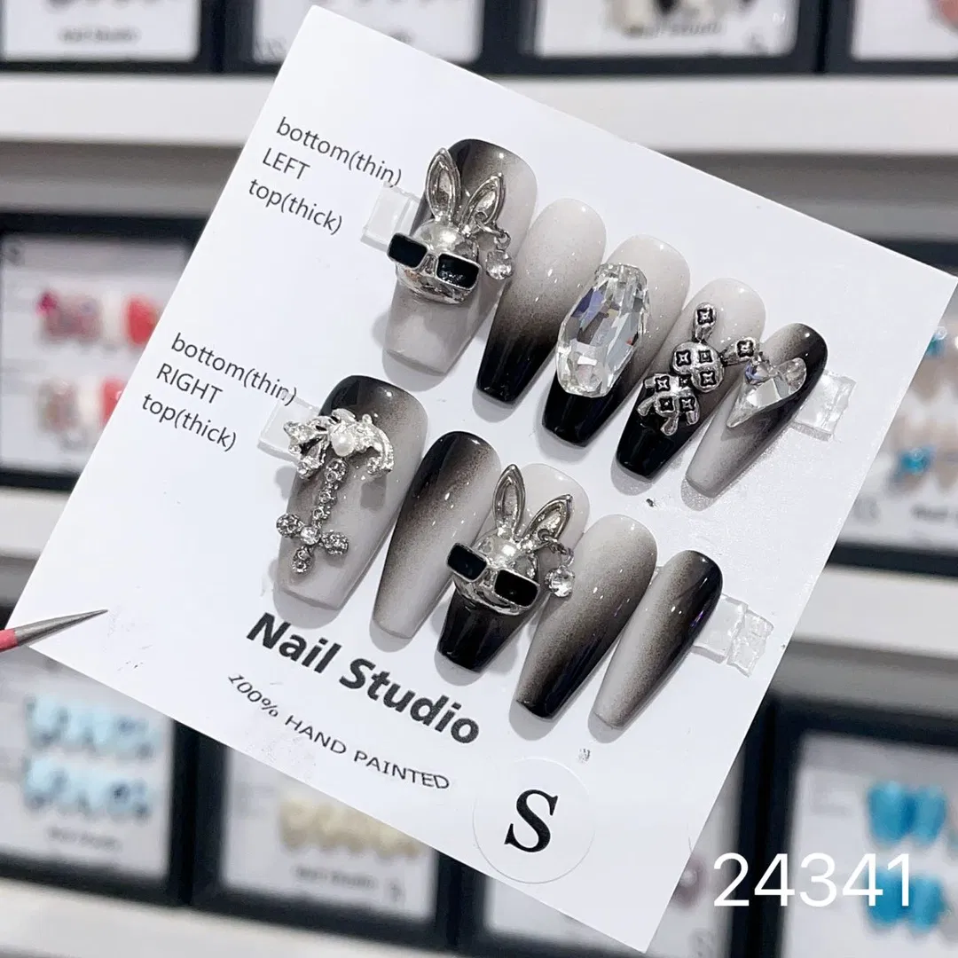 Fashion Trend Press on Nail Long False Nail Wear Nail Sticker Wholesale Beauty Artificial Fingernails Art Fashion False Nails Art