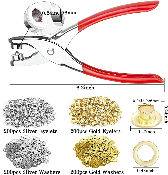 Grommet Eyelet Pliers Kit for Leather/Belt/Shoes/Cloths