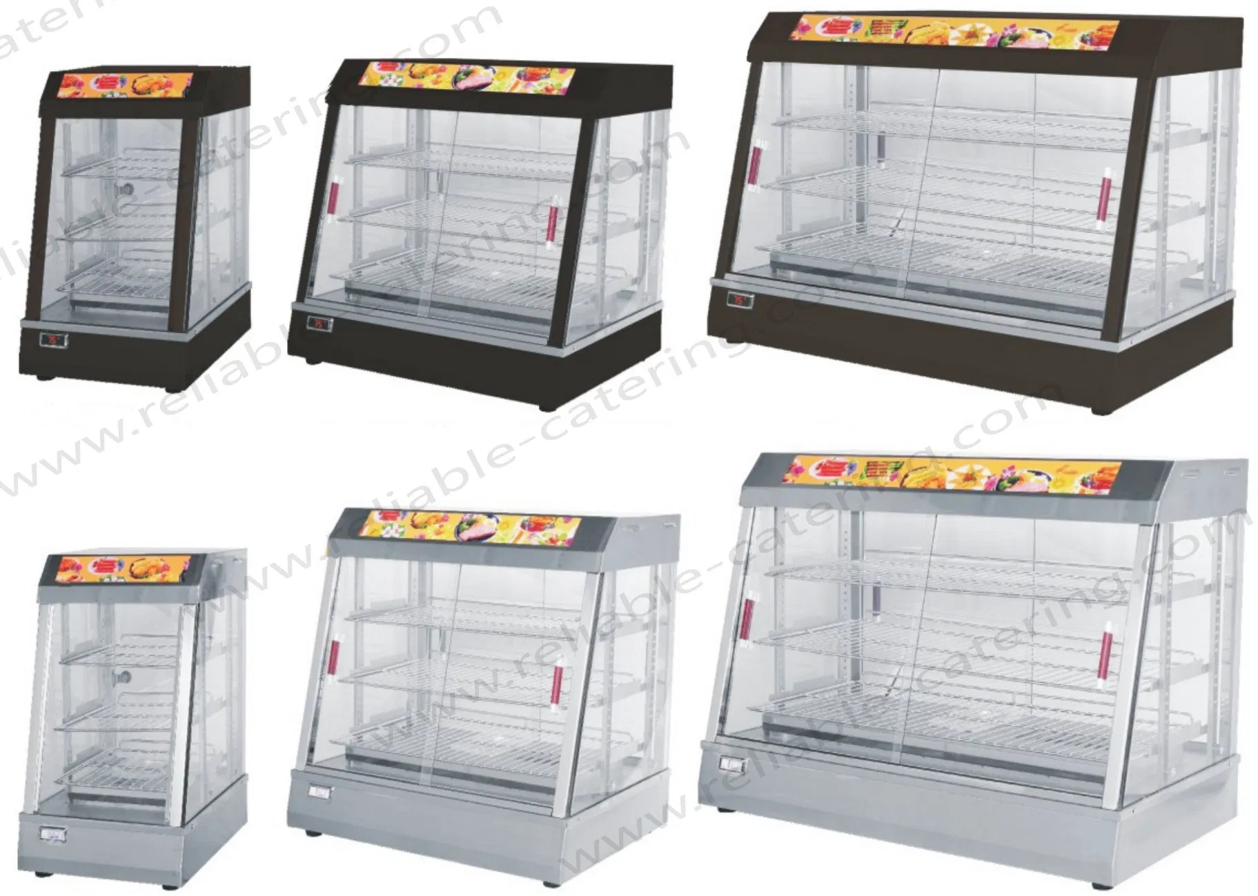 Glass Food Warmer Display Showcase Large Electric Luxury Restaurant Food Warmer Insulated Hot Food Display Warmer Buffet Commercial