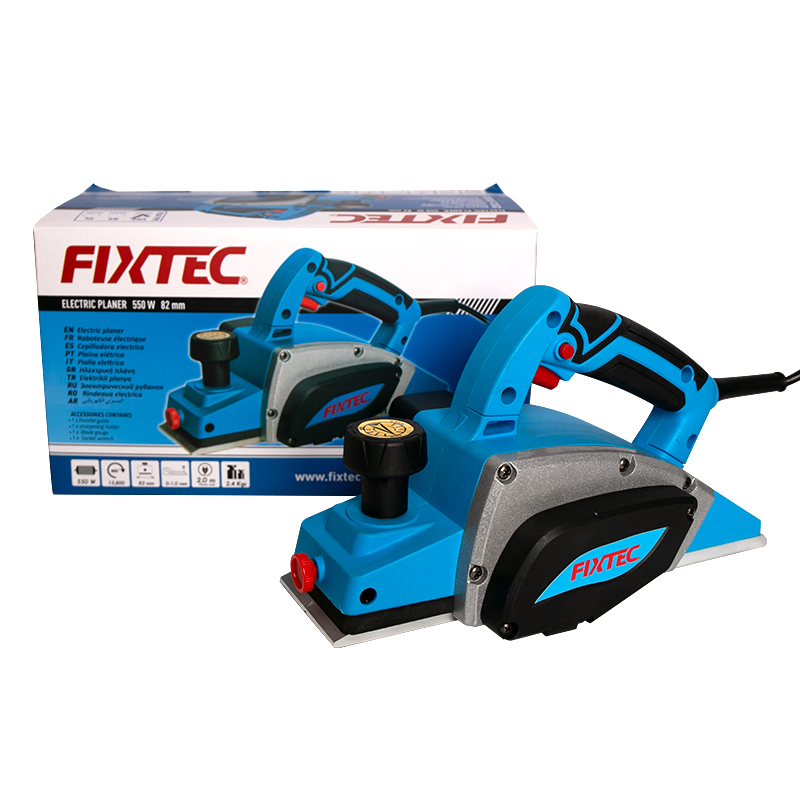 Электрорубанок Fixtec 550W 82мм для дерева и металла