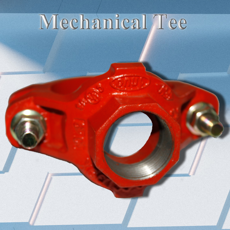 Fire Fighting System Ductile Iron Threaded Mechanical Tee China Manufacturer