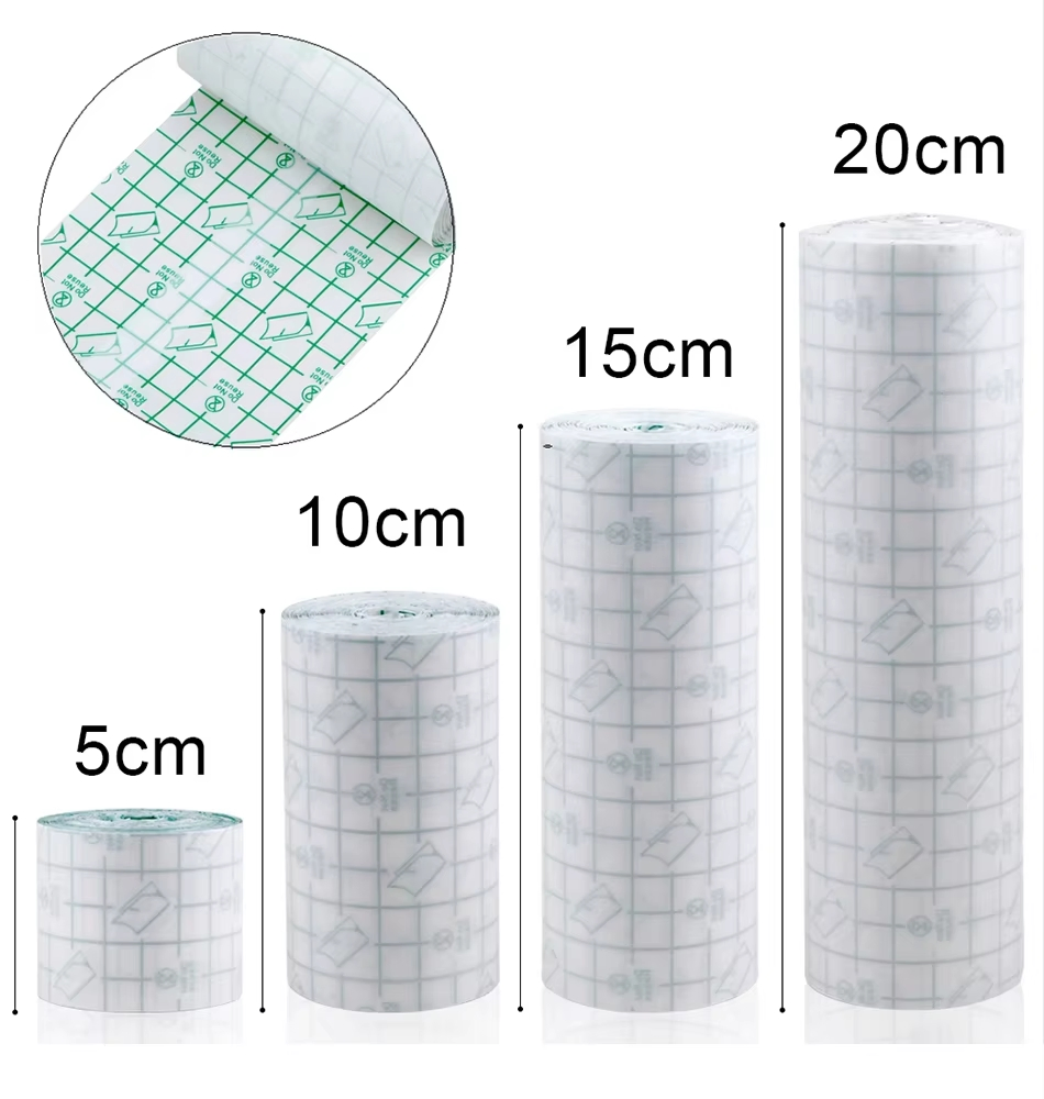 Transparent Adhesive PU Film Wound Dressing Medical PU Dressing Roll