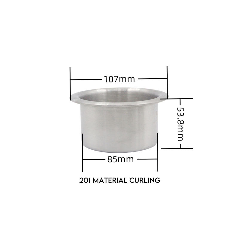 Подстаканник для дивана 57 мм, черный, нержавеющая сталь
