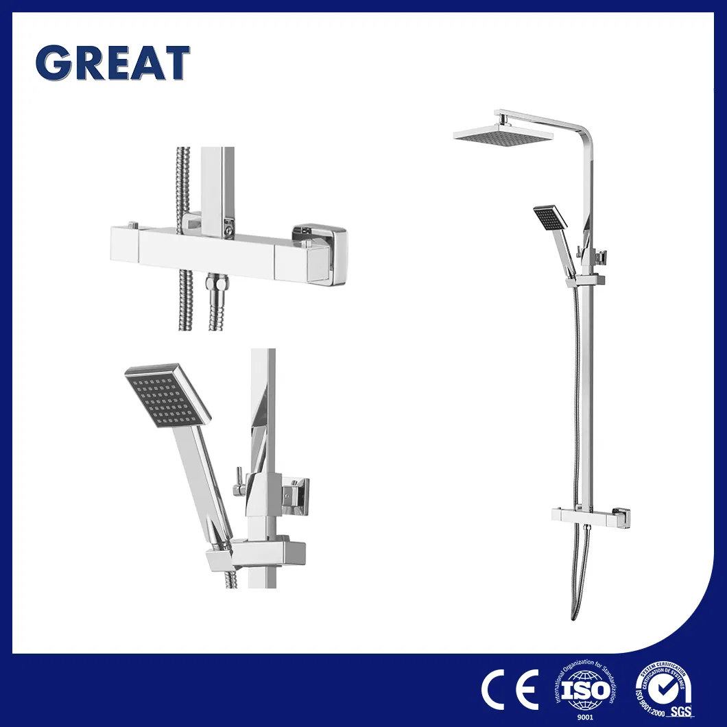 Great Matte Black Shower Faucet Custom Shower Panel in Shower Head China Gl78002sk Thermostatic Shower Kit Set Ceramic Shower Column Sets Hot Manufacturer