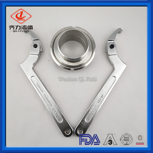 SS304 Sanitary Stainless Steel Round Nut Union Wrench Spanner
