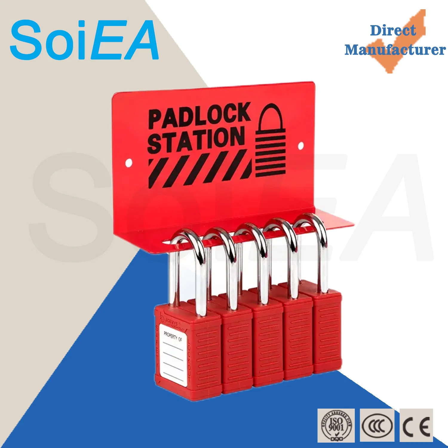 China High Security Factory OEM Safety Box Kit 20PCS Padlocks Lockout Station