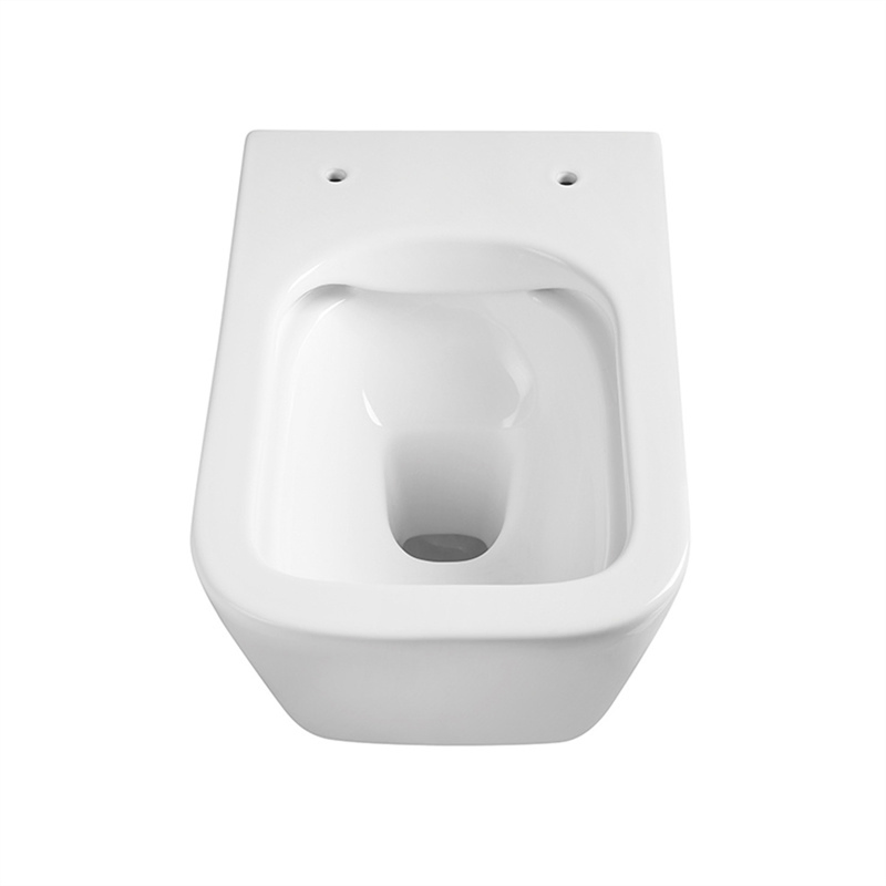 New Design Sanitary Square Hot Sales Modern Bathroom Wall Hung Ceramic Toilet Bowl Seat P-Trap 180mm for Hotel 5 Stars Wall-Mounted Toilet