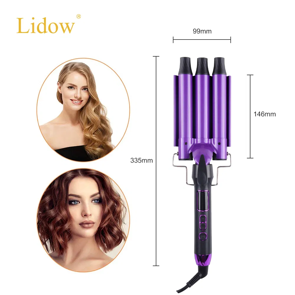 1 Inch Ceramic Tourmaline Triple Barrel Hair Waver