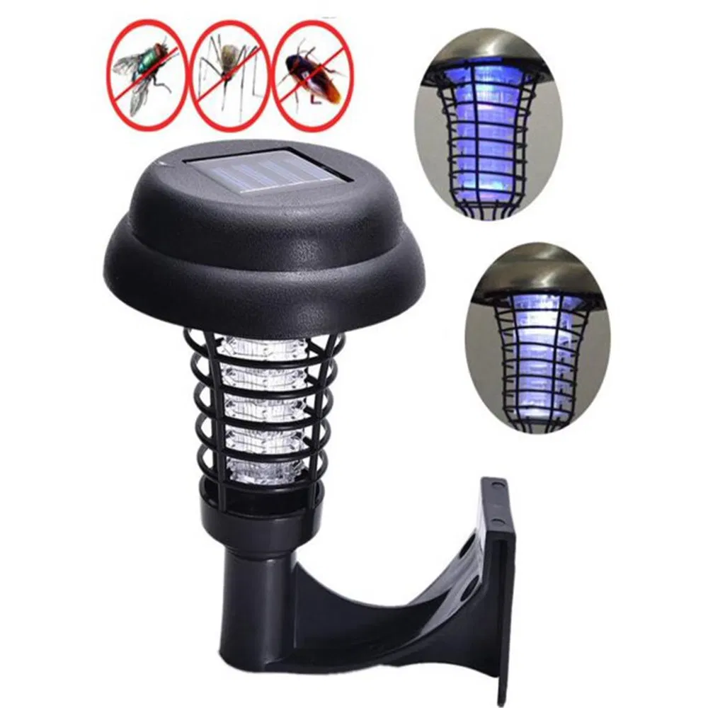 LED/UV Radiation Outdoor Stake Landscape Fixture Solar Powered Light, Mosquito and Insect Bug Zapper for Gardens, Pathways, and Patios