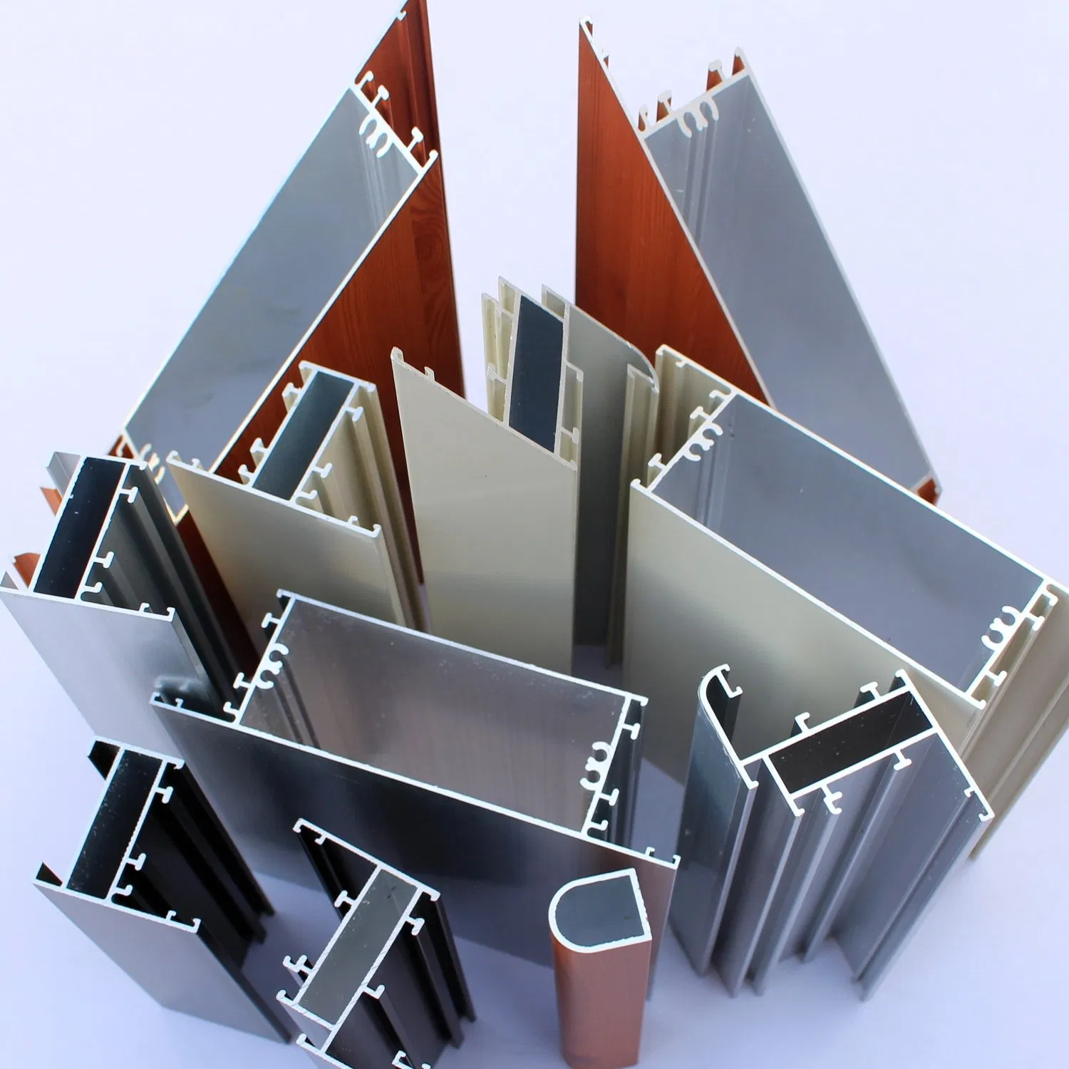High Quality Extrusion Aluminium Profile Wood Color Aluminium Window and Door System Profiles